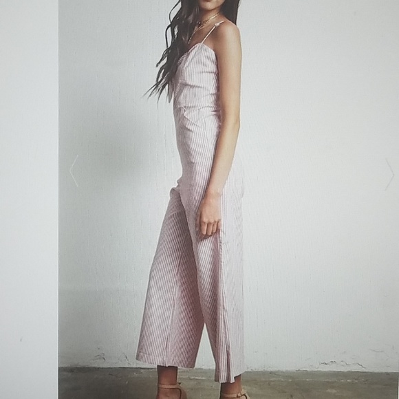 Stripe Smocking Back Jumpsuit - Picture 3 of 8